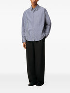 Image of Striped Shirt by Ami PARIS for Unisex - Season Autumn-Winter 2025 - Model view 6