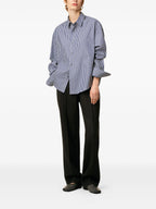 Image of Striped Shirt by Ami PARIS for Unisex - Season Autumn-Winter 2025 - Model view 2