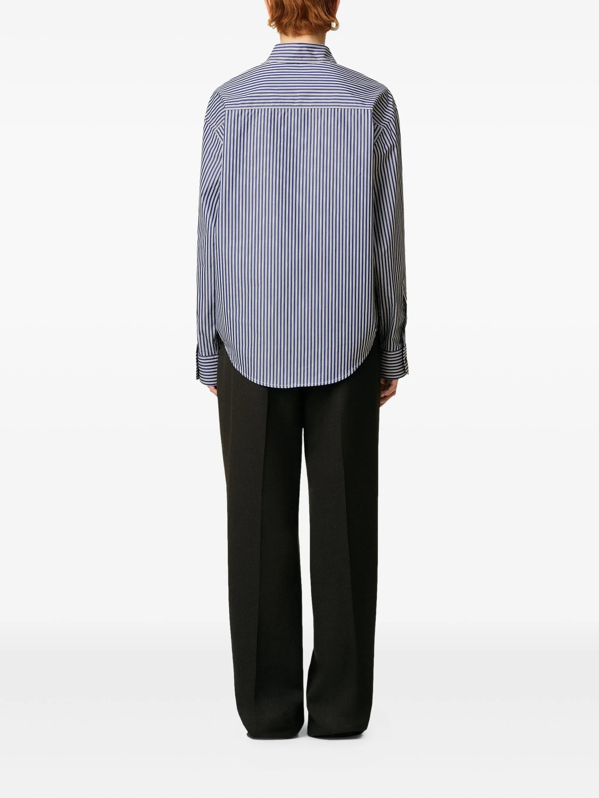Image of Striped Shirt by Ami PARIS for Unisex - Season Autumn-Winter 2025 - Model view 3