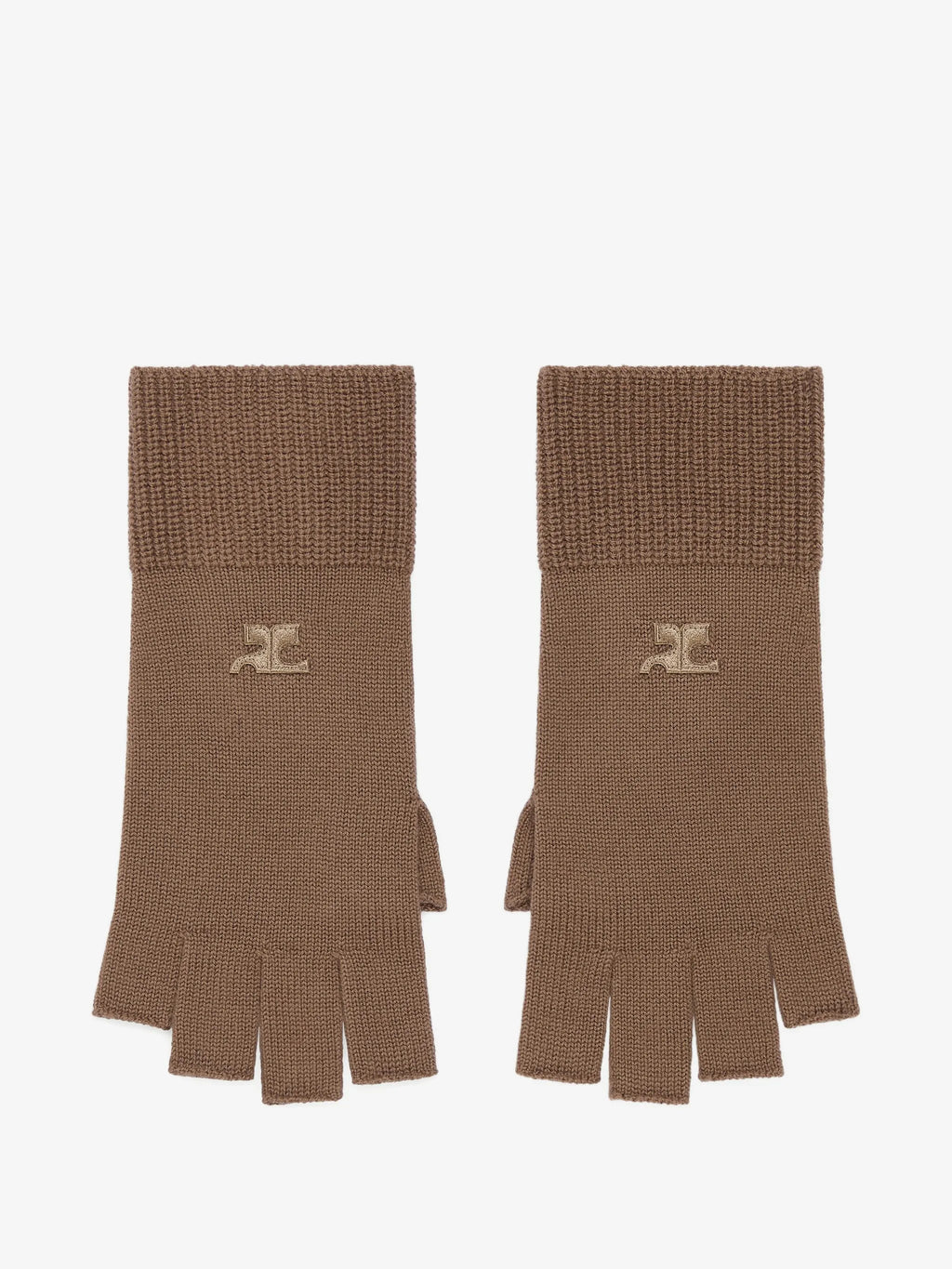 Image of AC Beige Mittens by Courrèges for Unisex - Season Autumn-Winter 2025 - Model View 1
