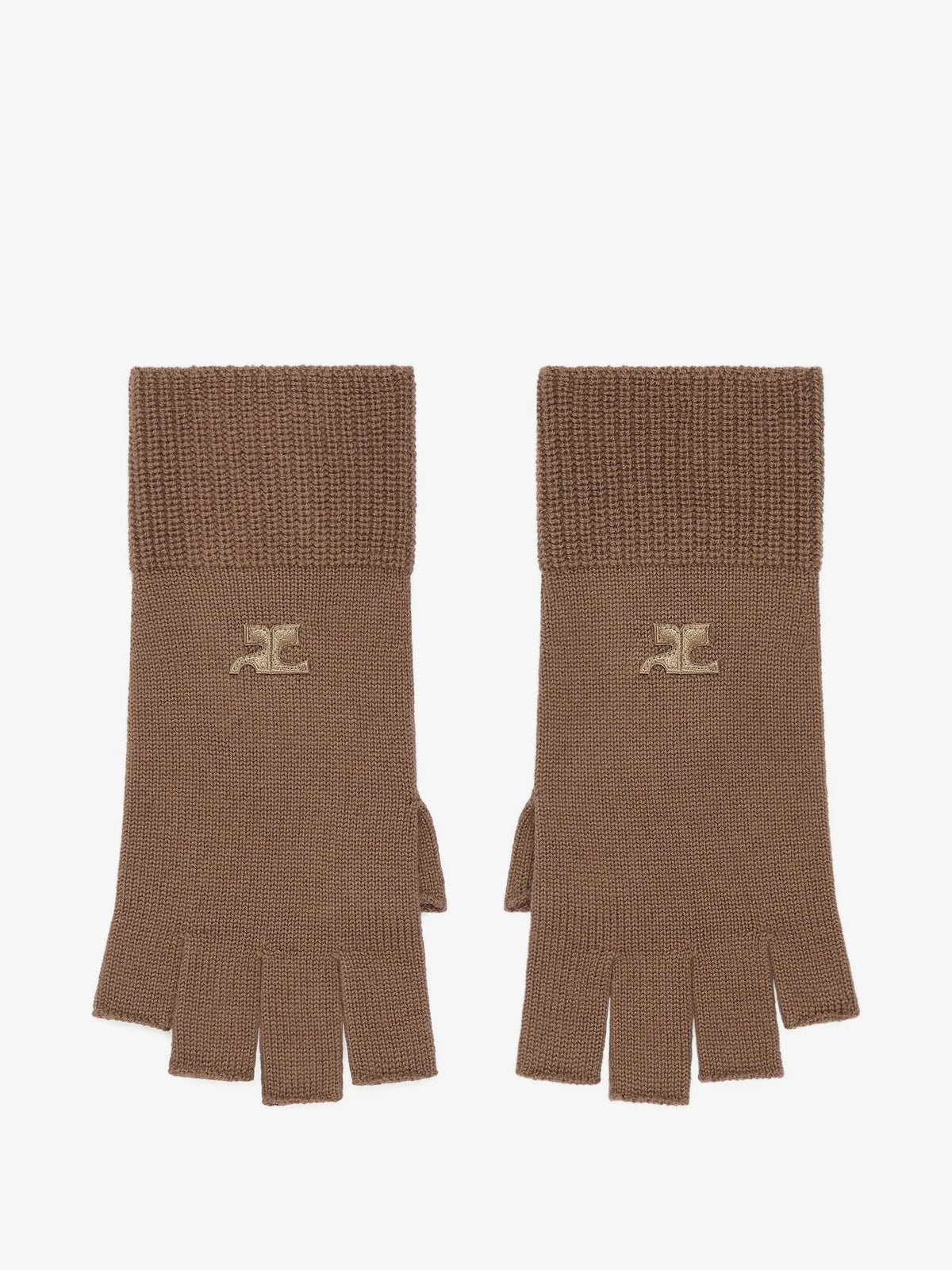Image of AC Beige Mittens by Courrèges for Unisex - Season Autumn-Winter 2025 - Model View 1