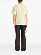 Image of Oversize Yellow T-Shirt by Courrèges for Men - Season Autumn-Winter 2025 - Model view 2
