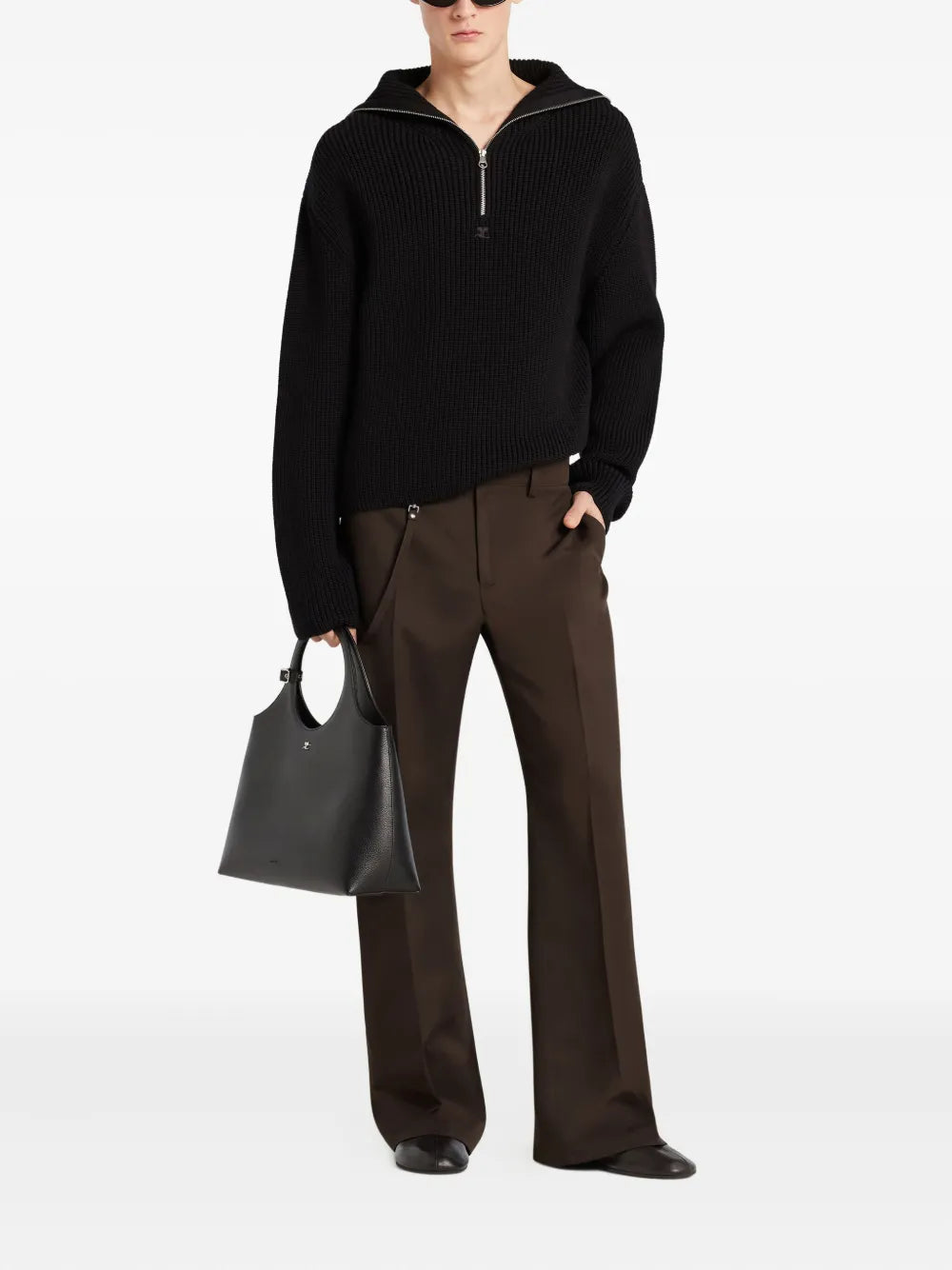 Tricker 블랙 니트 스웨터