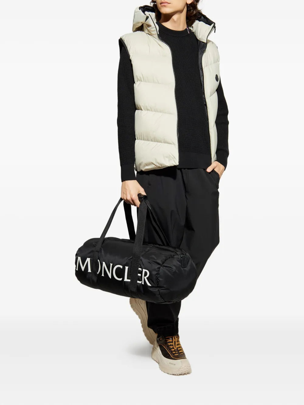 Moncler Guersac vest, beige down vest, luxury outerwear, men's vest, Autumn-Winter collection