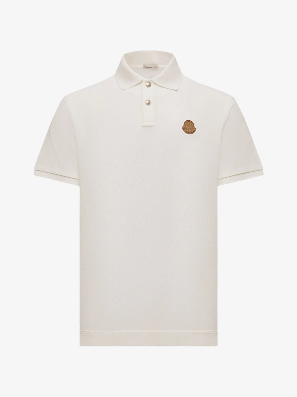 Image of Cotton Piqué Polo Shirt by Moncler for Men - Season Spring-Summer 2026 - Model View 1