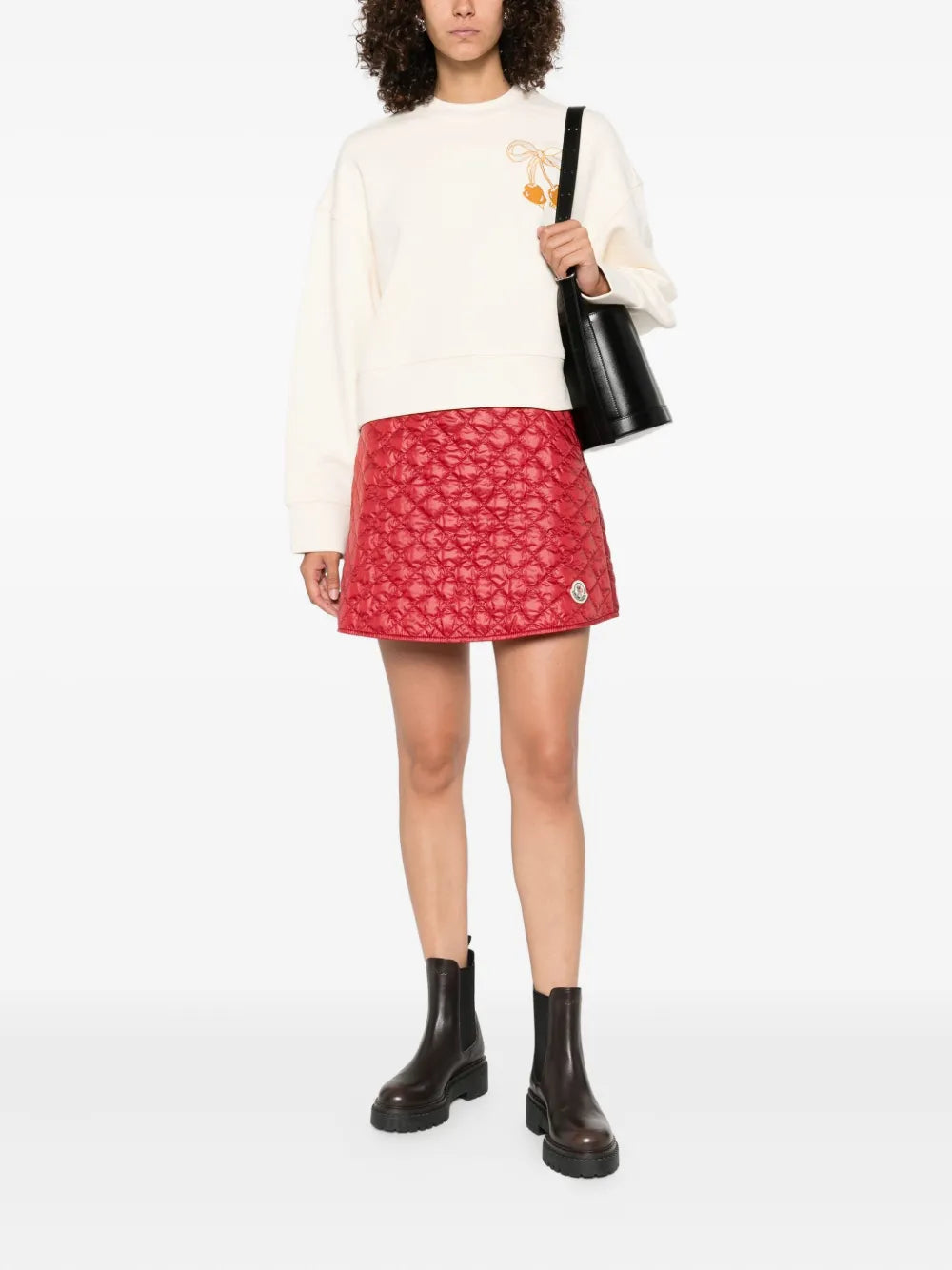 Image of Mini Puffer Skirt by Moncler for Women - Season Autumn-Winter 2025 - Model view 1