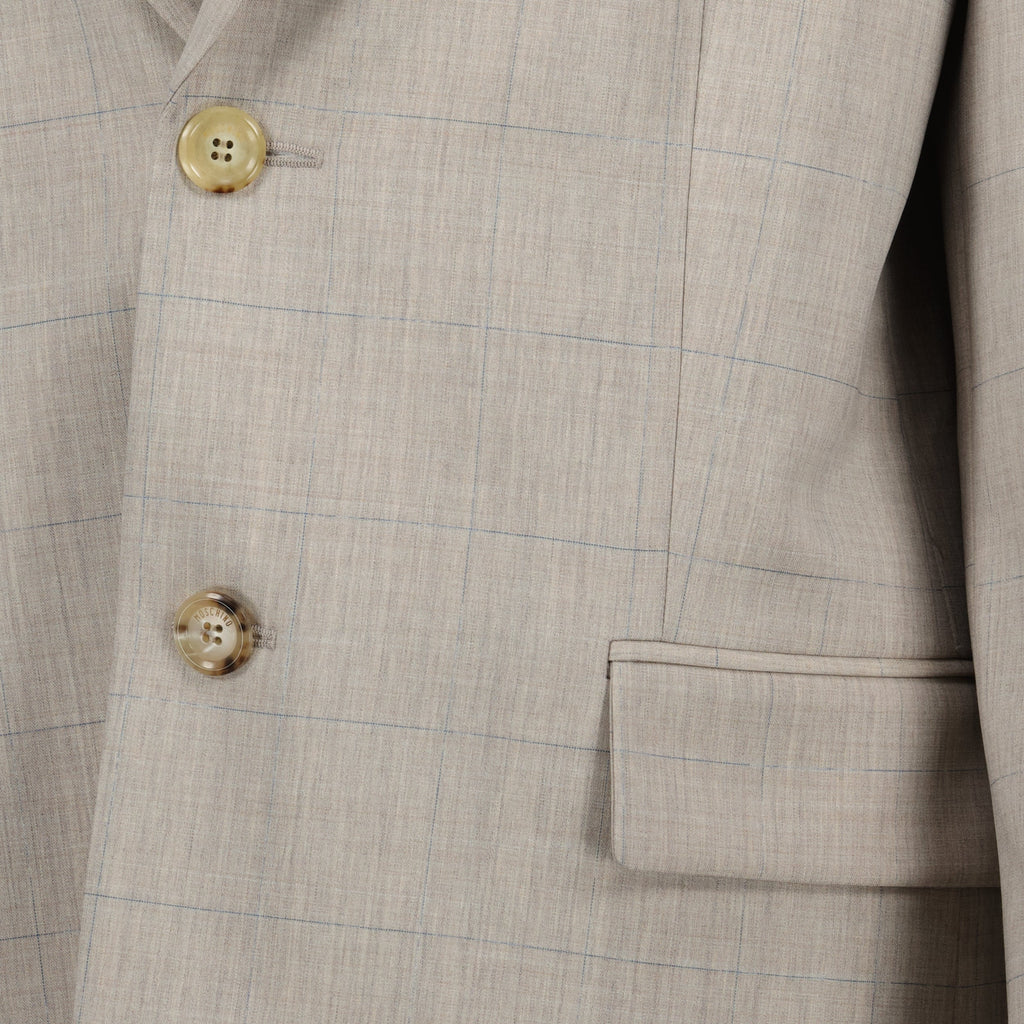 Beige Checkered Blazer
