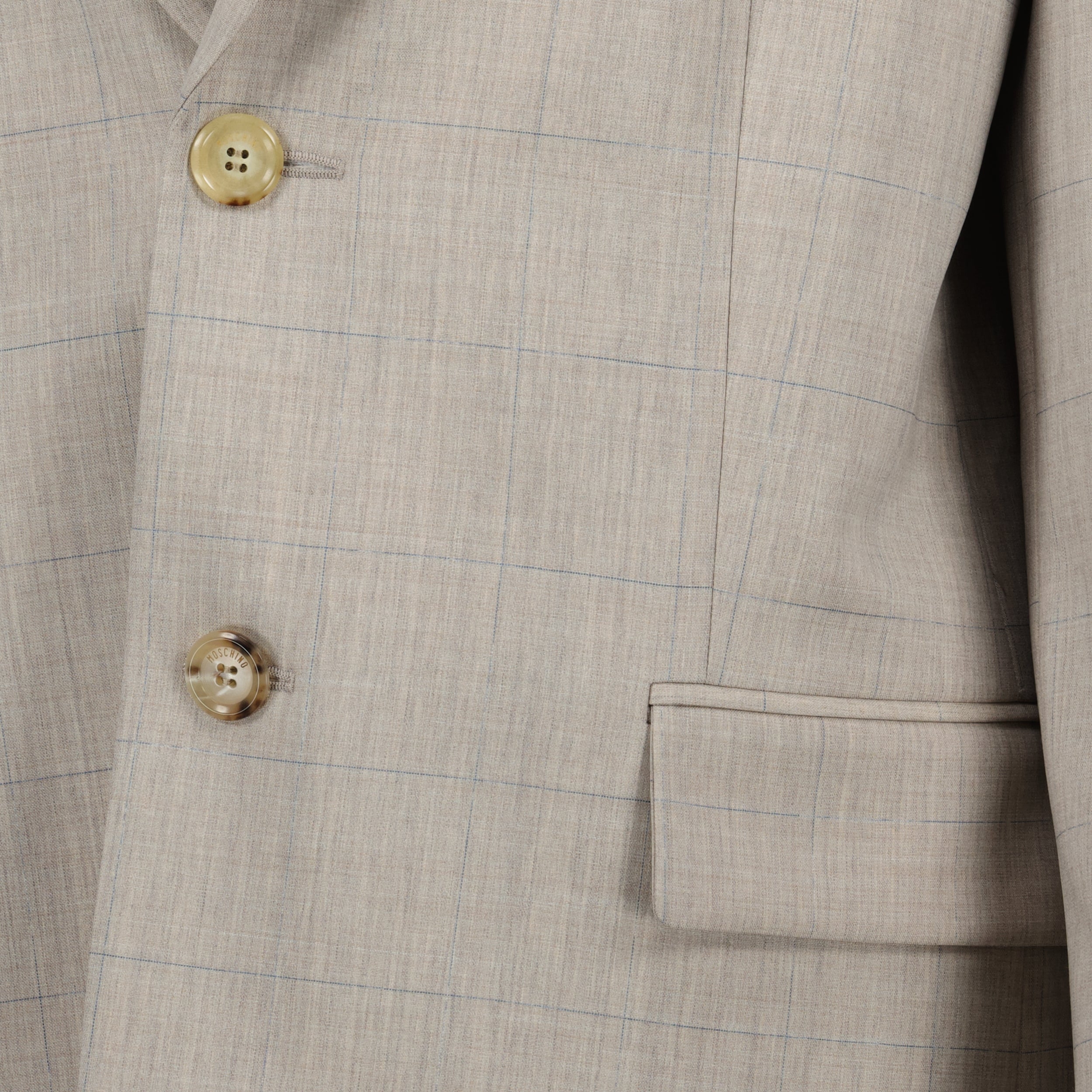 Beige Checkered Blazer