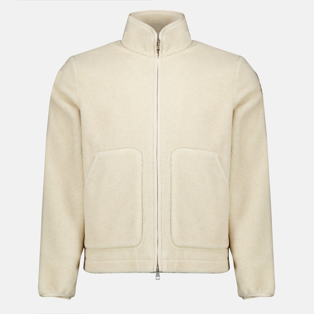 Chaqueta beige con cremallera