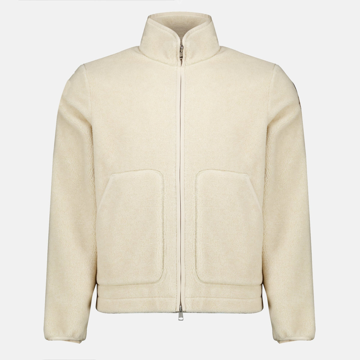 Chaqueta beige con cremallera