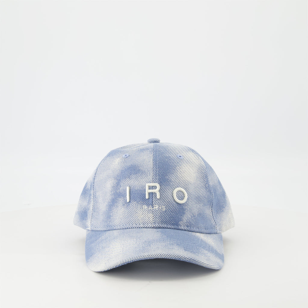 worn blue cap, Greb cap, embroidered logo cap, Spring-Summer 2025, stylish accessories