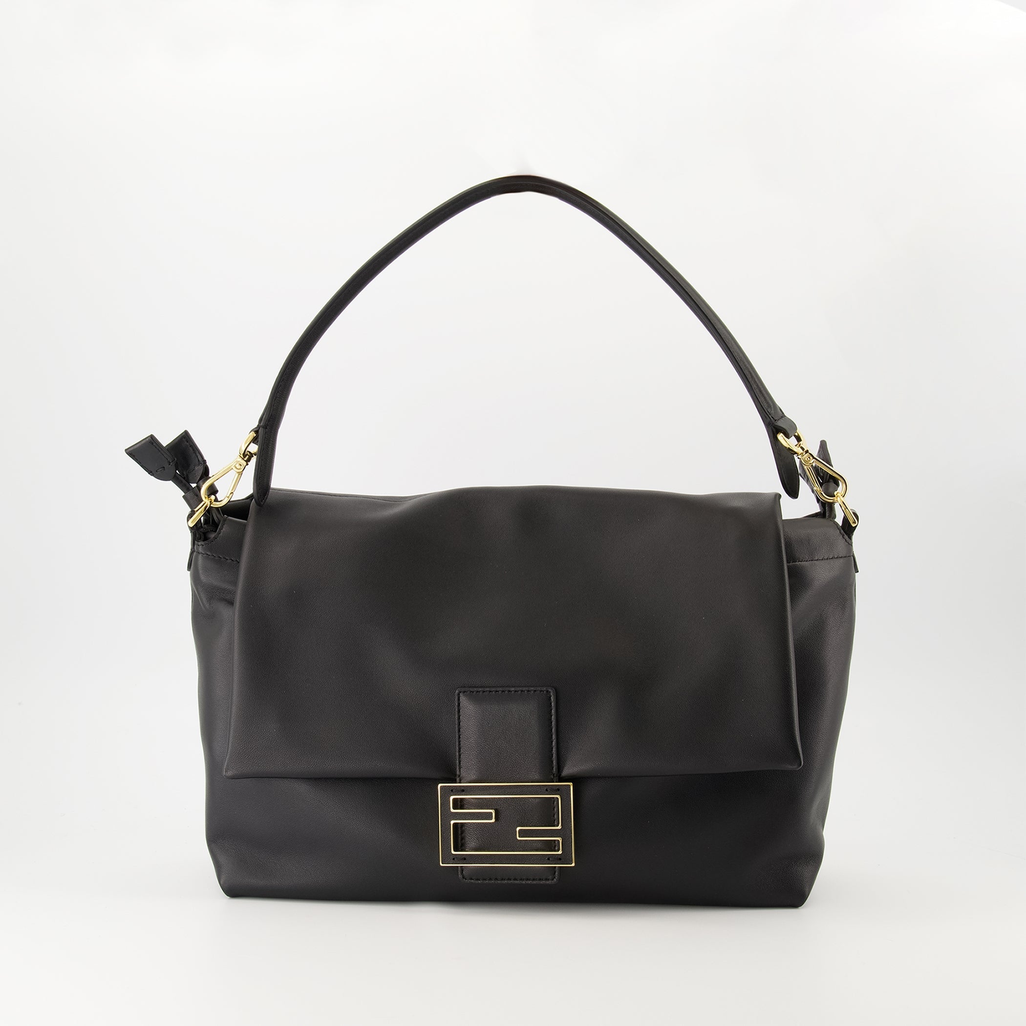 Fendi Mamma Baguette, luxury handbag, nappa leather bag, suede interior, designer accessories