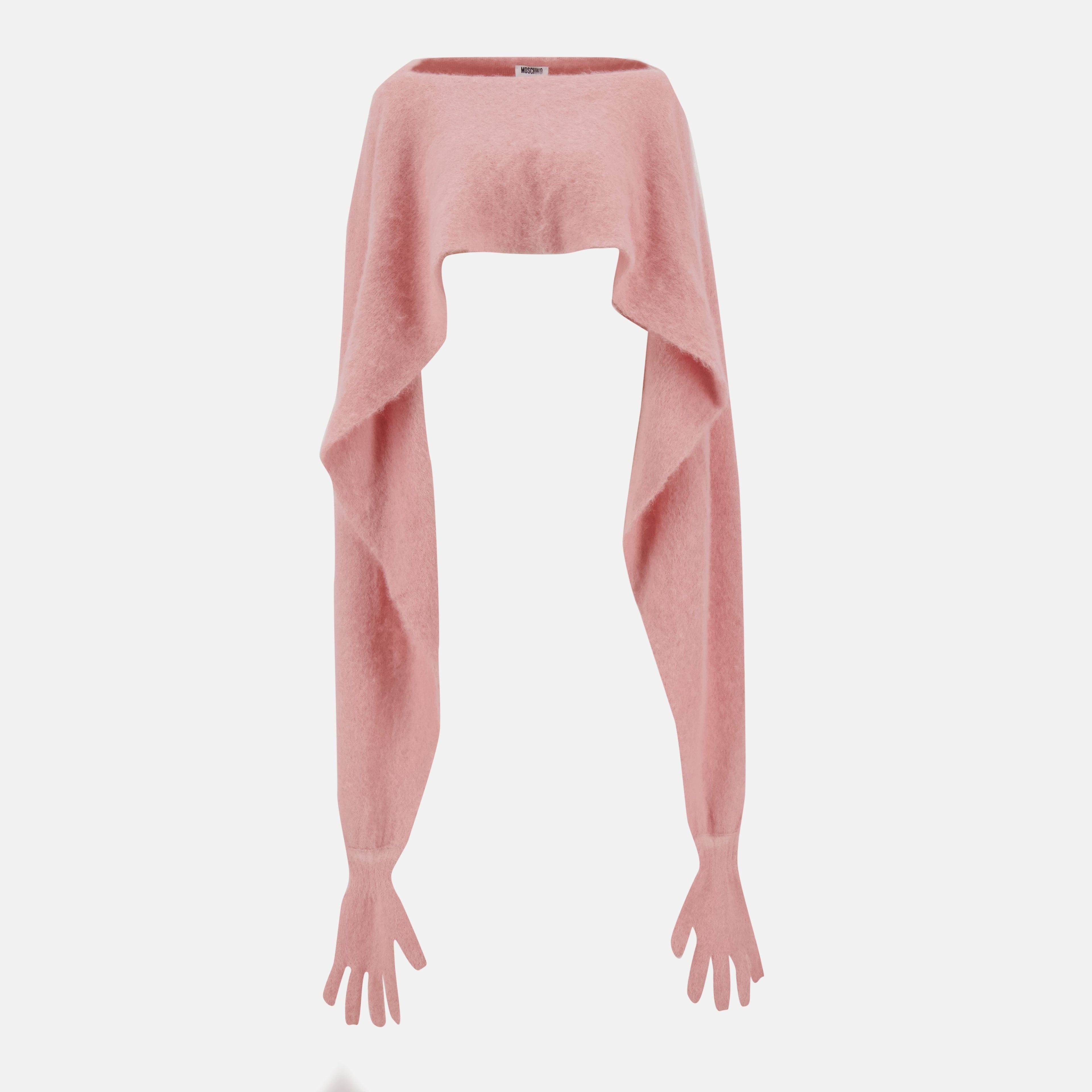 Moschino scarf, pink gloves scarf, women's accessories, Autumn-Winter collection, fashion scarf
