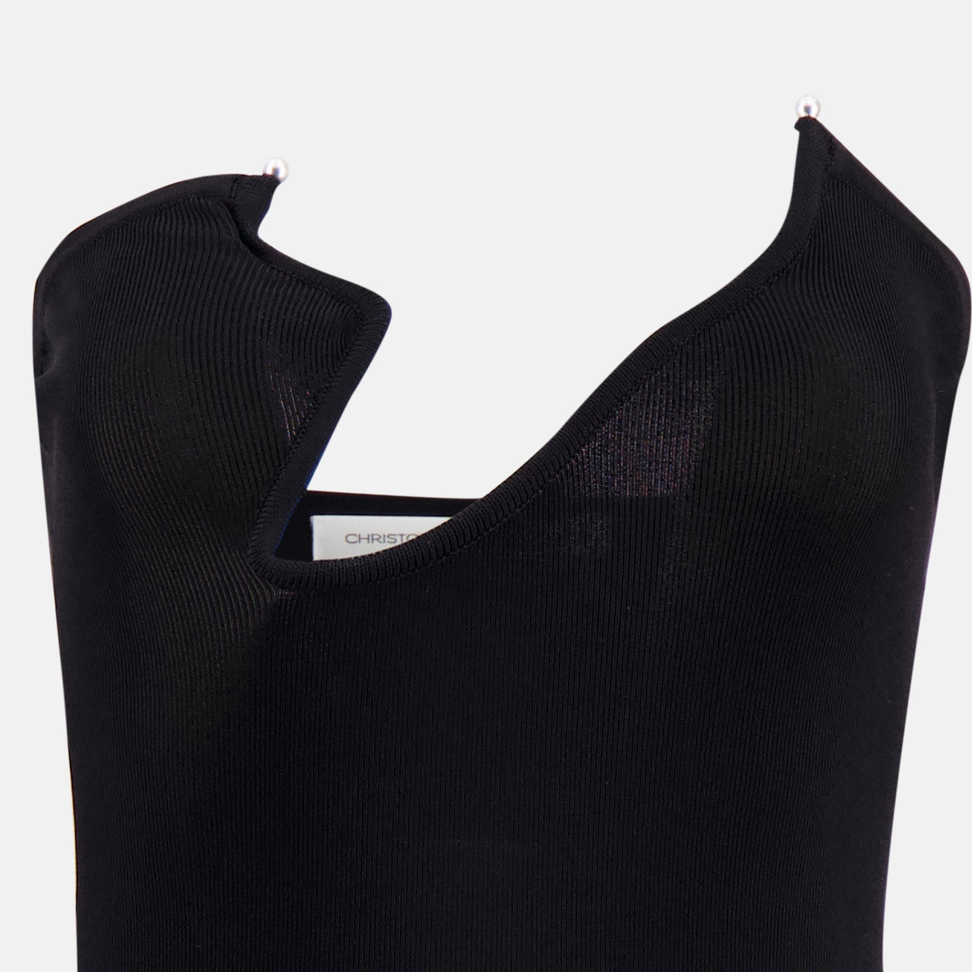 Image of Odessa Black Dress by Christopher Esber for Women - Season Spring-Summer 2026 - Detail View 1