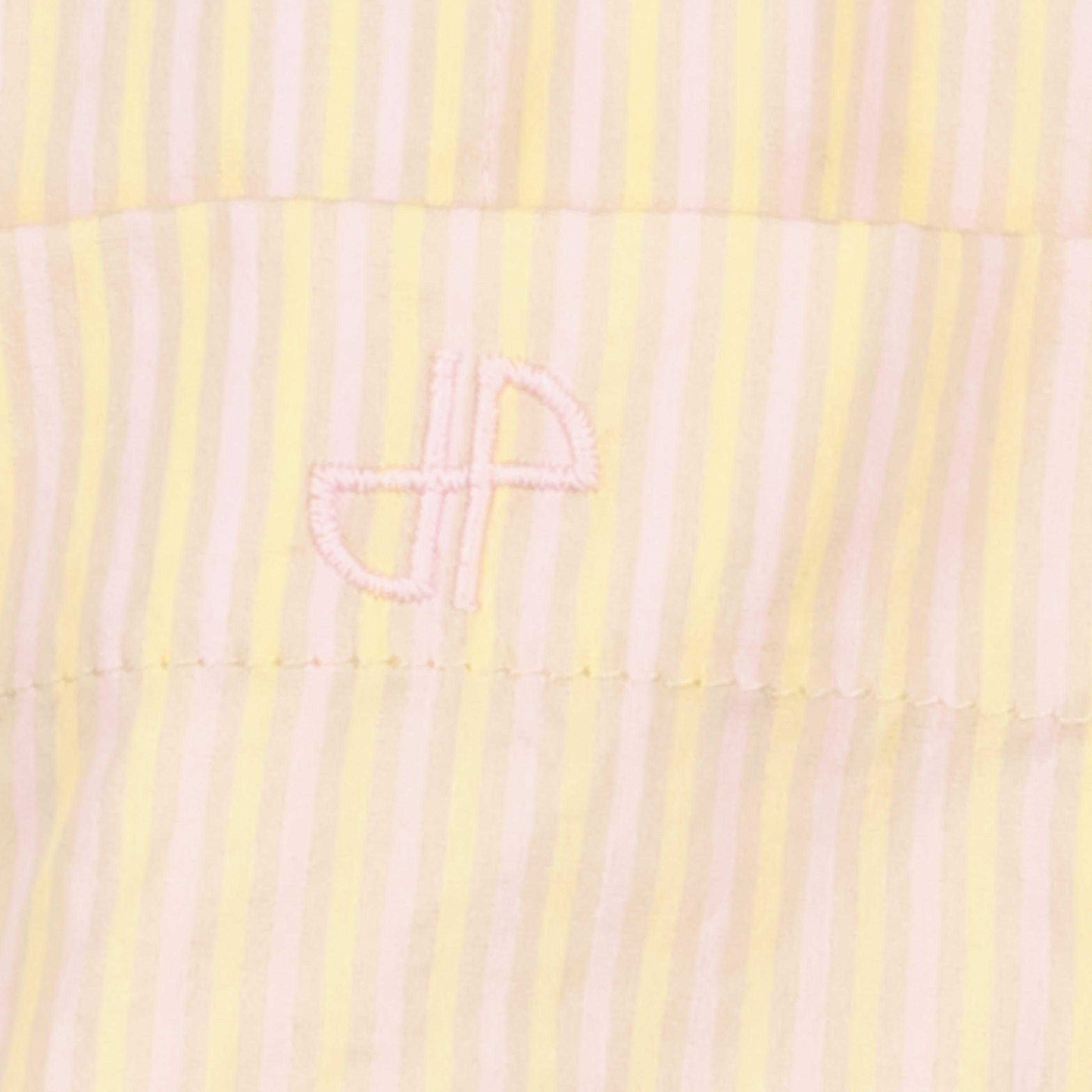 Shorts a Righe in Seta Beige