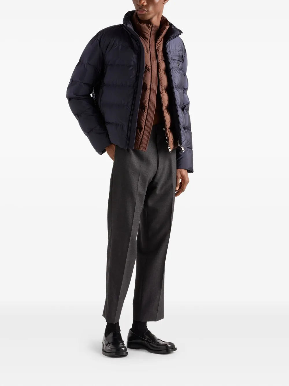 Doudoune Sin Mangas de Náilon Marrón