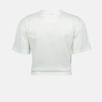 white t-shirt, horse print, Rabanne, cotton t-shirt, Spring-Summer 2025