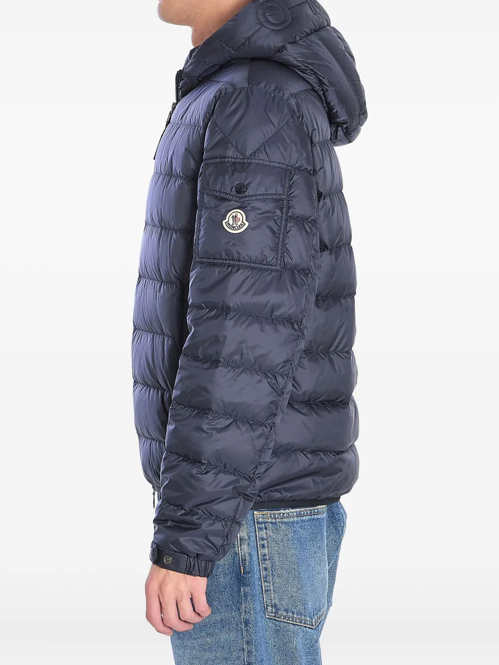 Image of Doudoune Najan Bleu Marine by Moncler for Men - Season Autumn-Winter 2025 - Model view 2