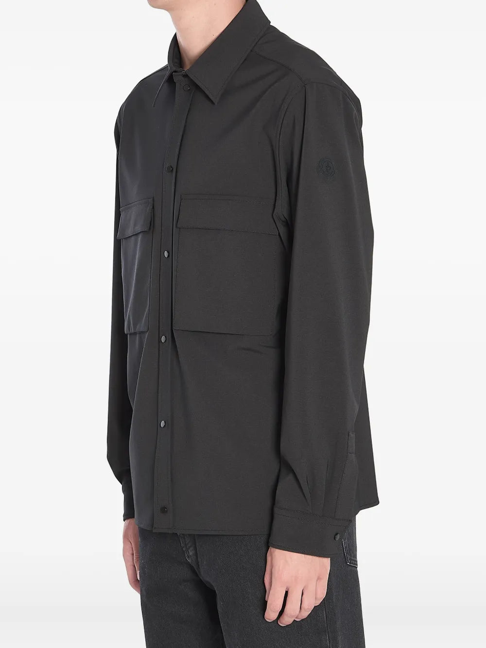 Moncler Long Sleeve Shirt, Men, Black, Size: M