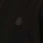 Moncler T-shirt, luxury logo T-shirt, black cotton shirt, designer casual wear, Autumn/Winter 2024