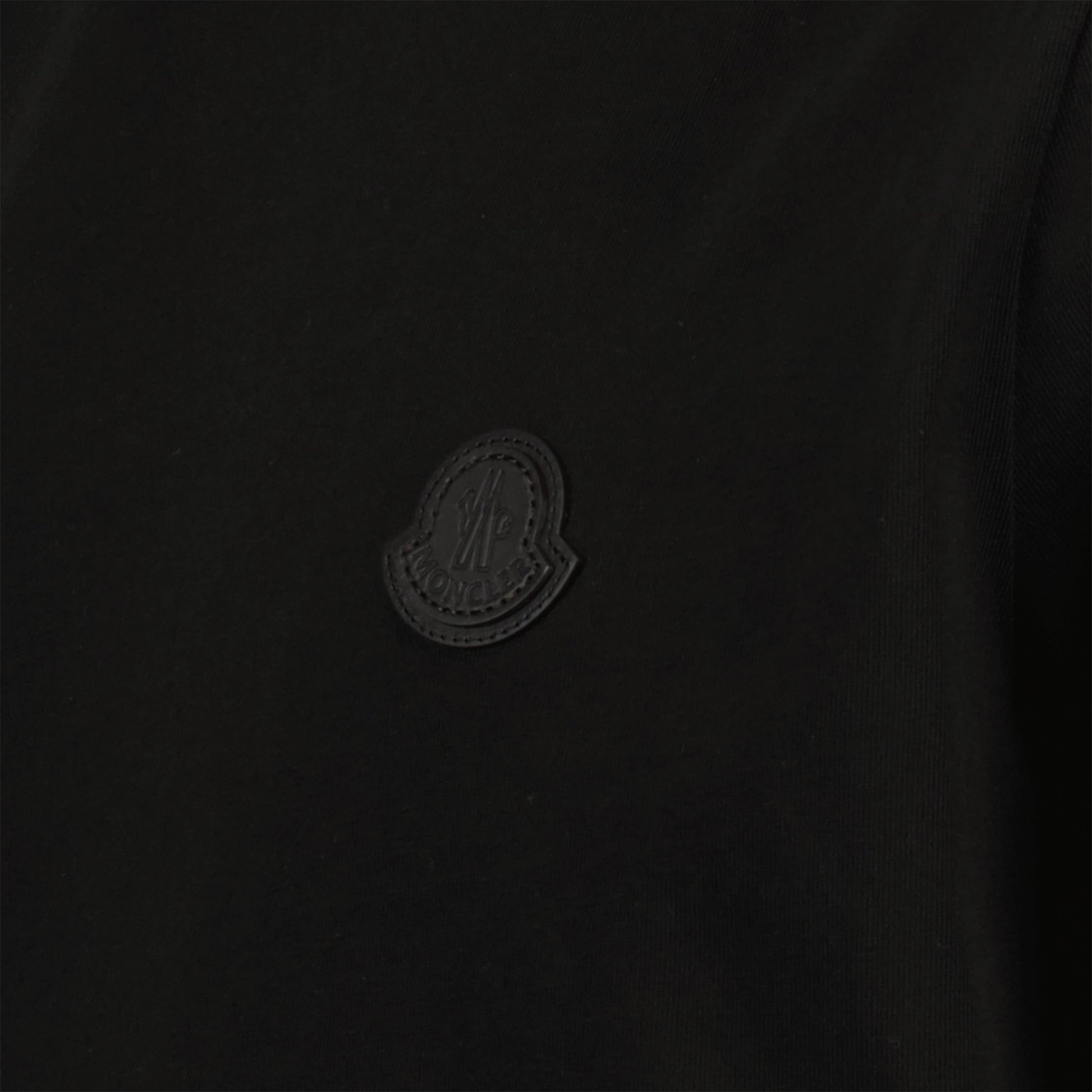 Moncler T-shirt, luxury logo T-shirt, black cotton shirt, designer casual wear, Autumn/Winter 2024