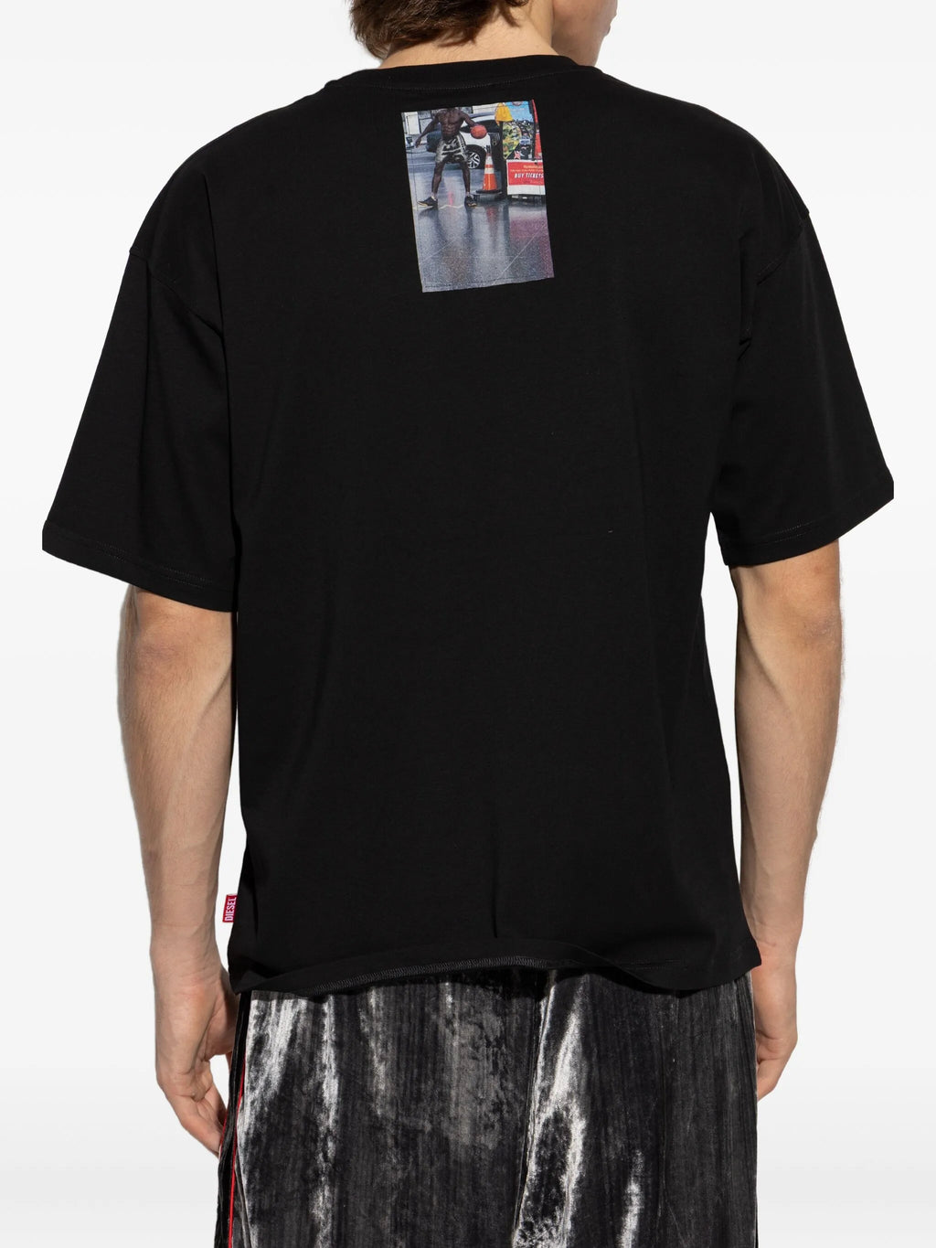 Image of T-Box-T3 Black T-Shirt by Diesel for Men - Season Autumn-Winter 2025 - Model view 3