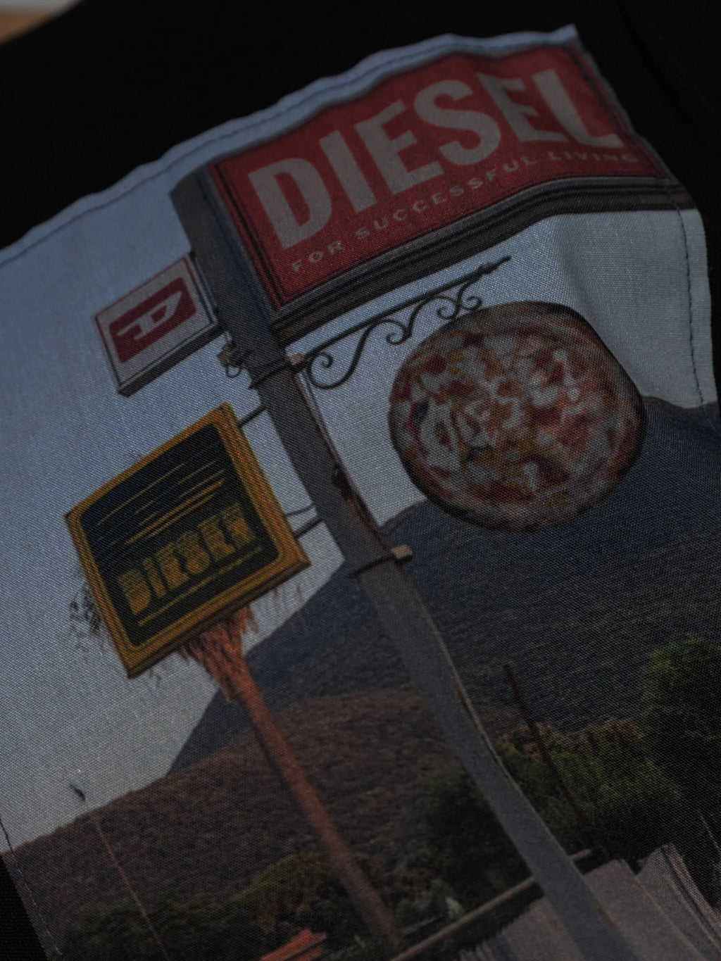 Image of T-Box-T3 Black T-Shirt by Diesel for Men - Season Autumn-Winter 2025 - Model view 4