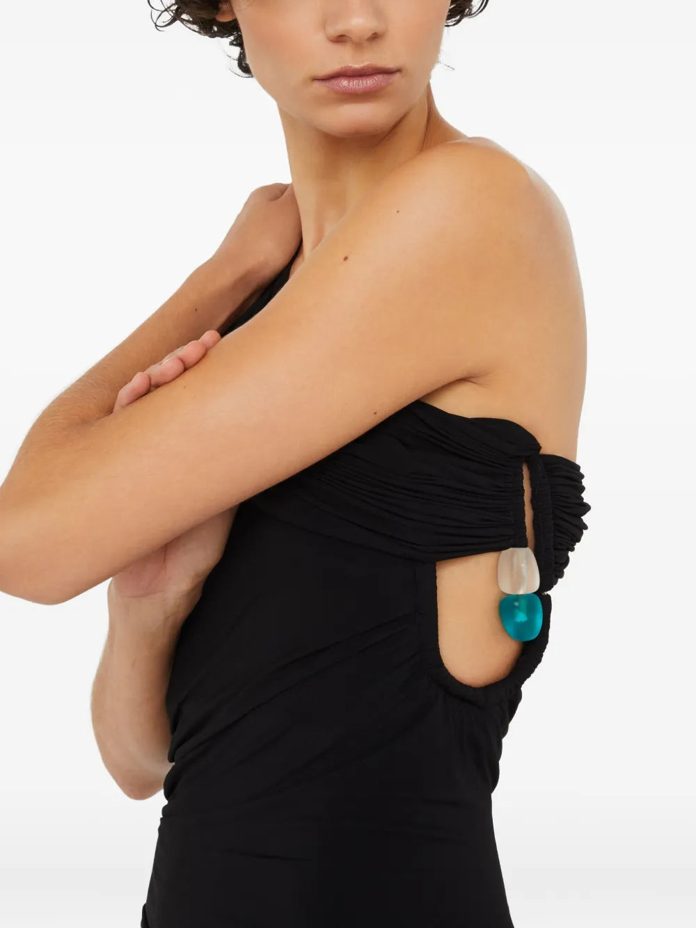 Vestido Drapeado Assimétrico