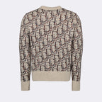 Dior, wool sweater, luxury fashion, Oblique pattern, beige sweater