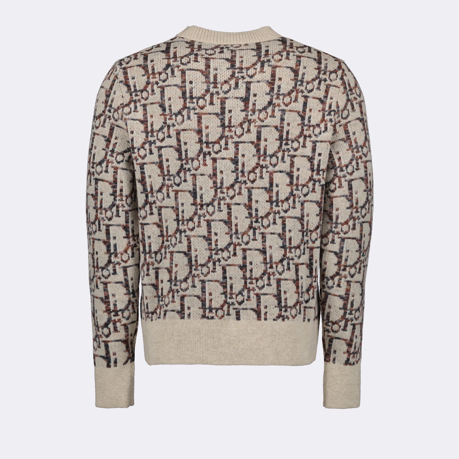 Dior, wool sweater, luxury fashion, Oblique pattern, beige sweater