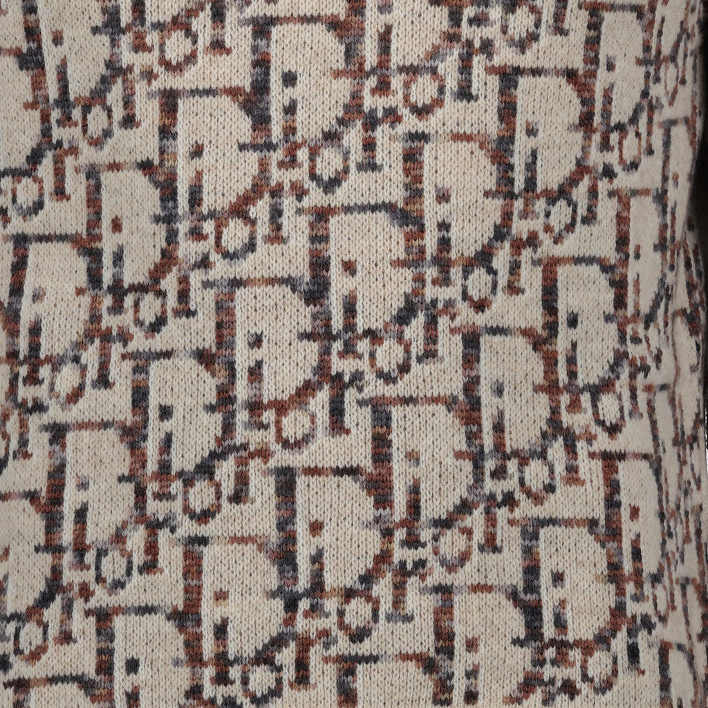 Dior, wool sweater, luxury fashion, Oblique pattern, beige sweater