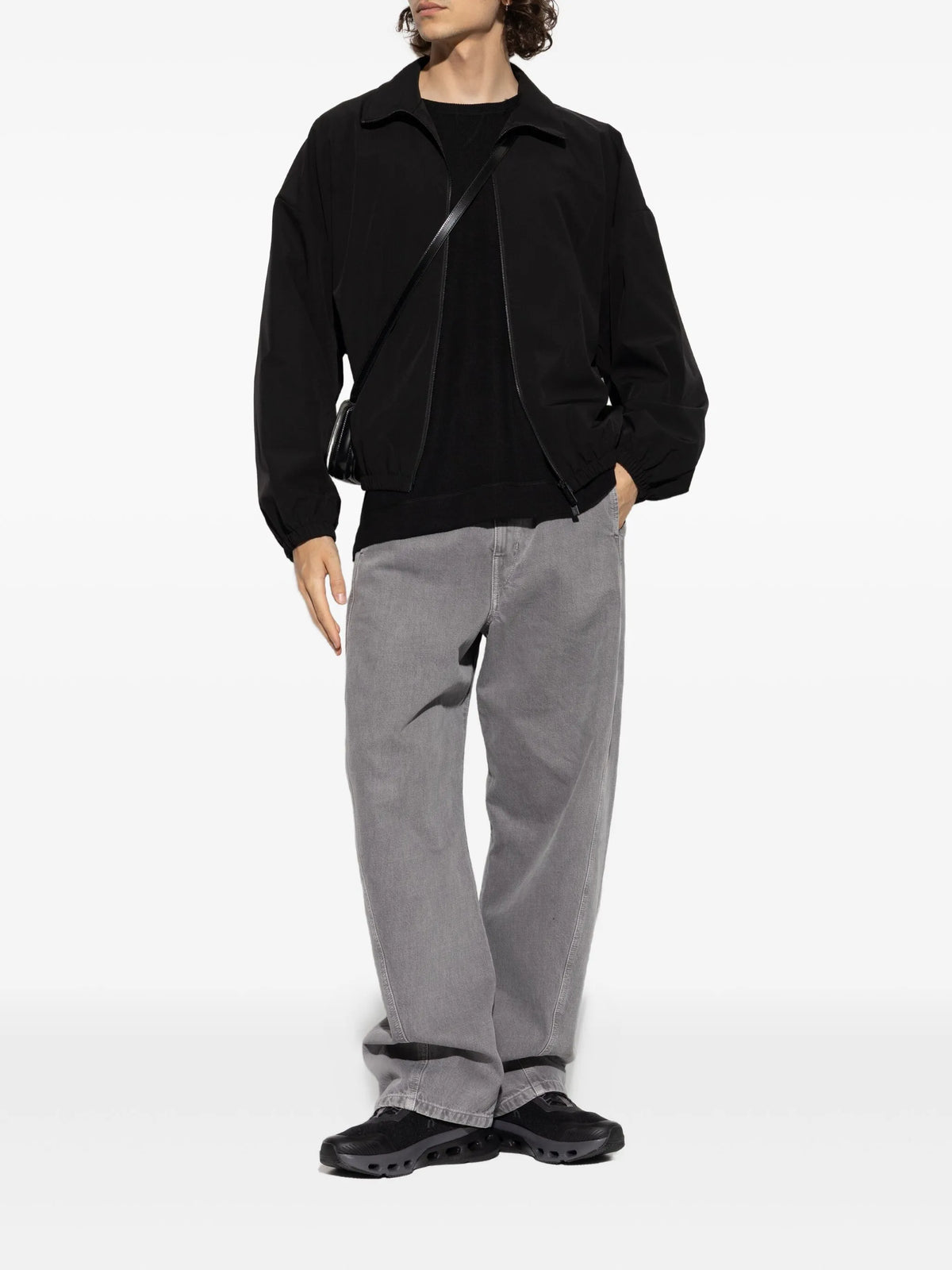 Image of Black Cashmere Sweater by Officine Générale for Unisex - Season Autumn-Winter 2026 - Model View 1