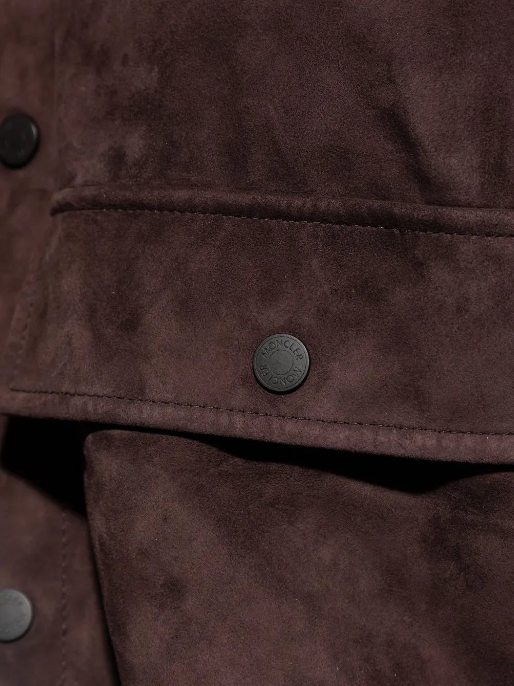 Brown Wool and Suede Cardigan