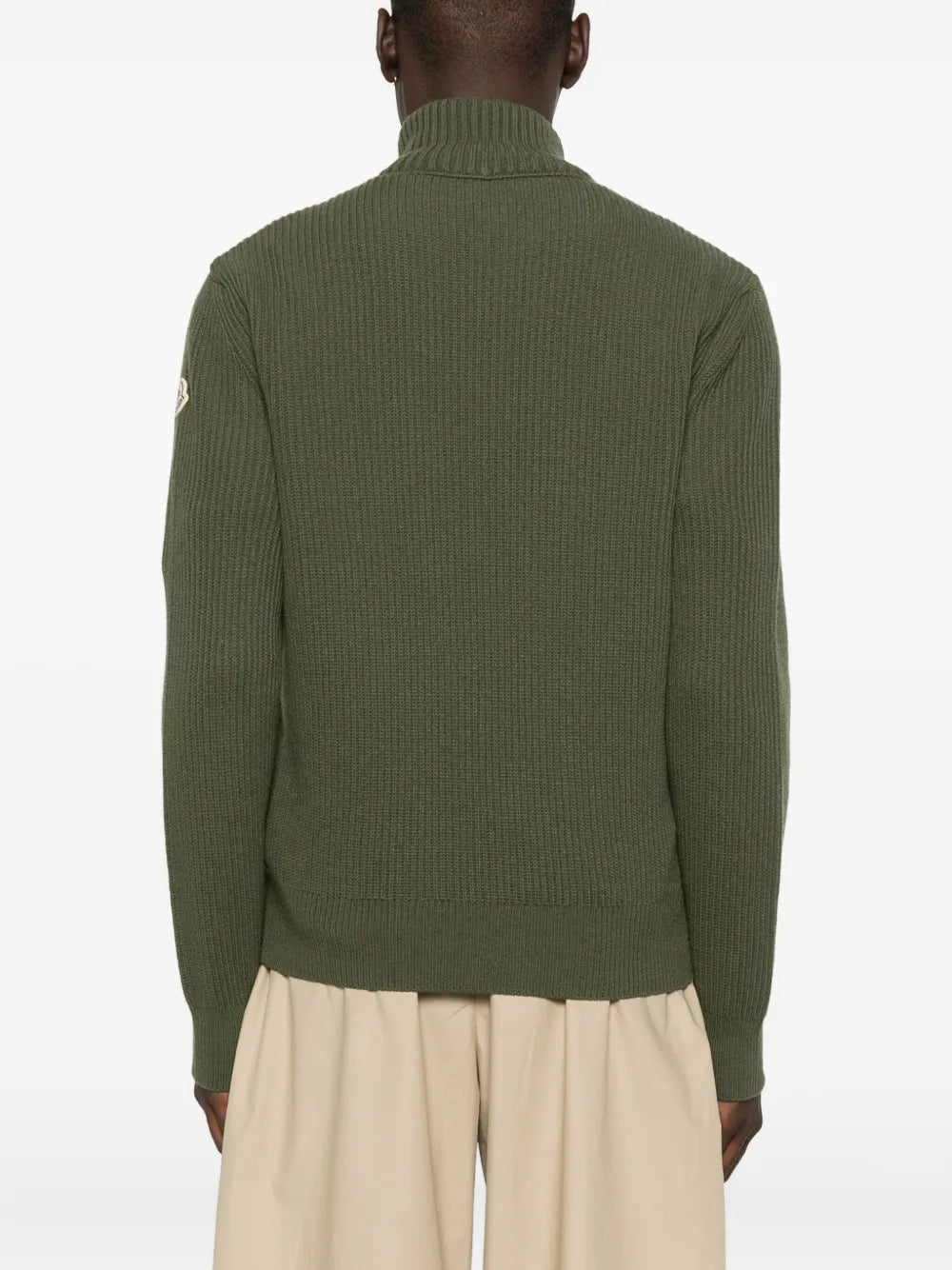 Bi-Material Cardigan