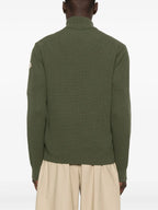 Bi-Material Cardigan