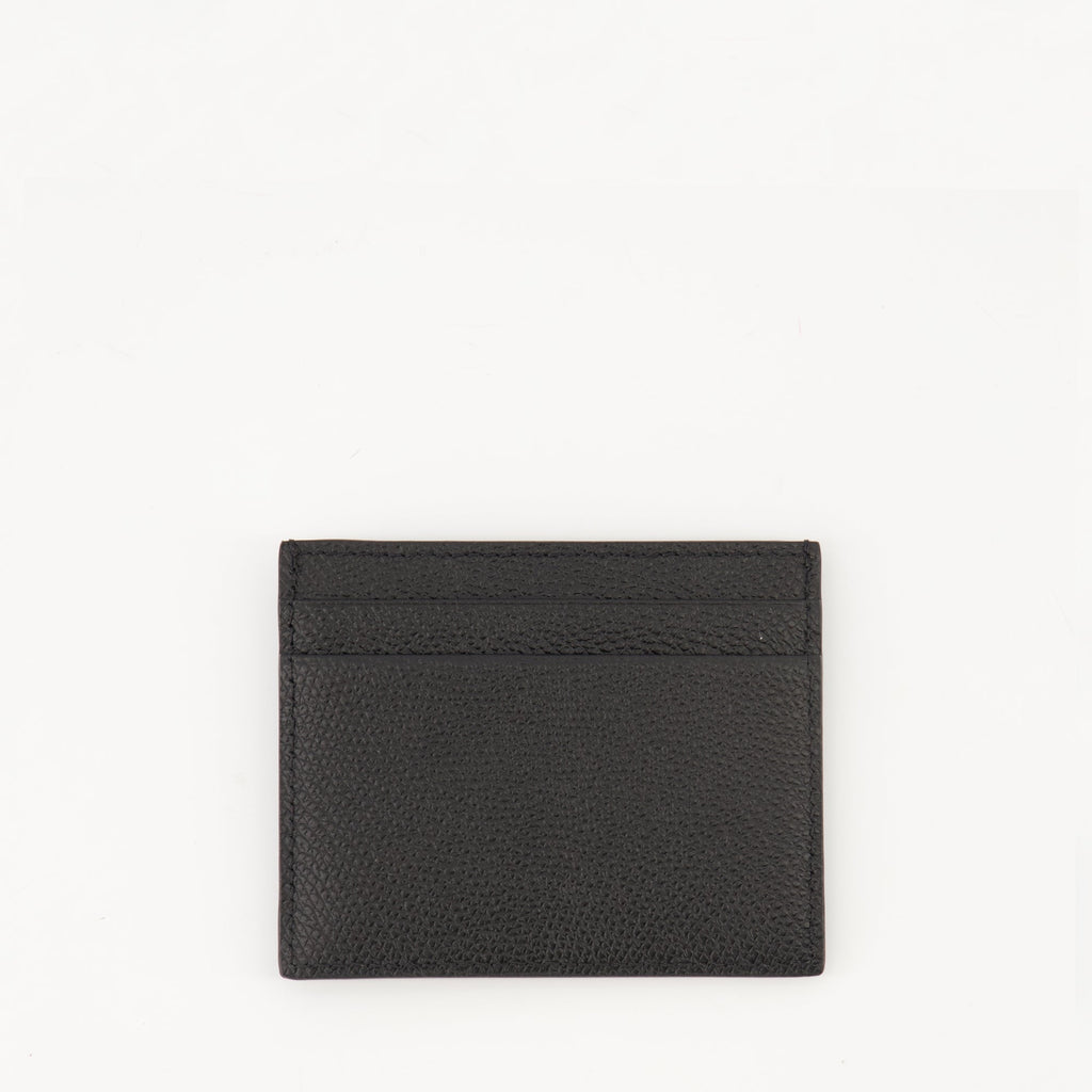 Valentino cardholder, leather accessories, grained leather, men's cardholder, luxury accessories