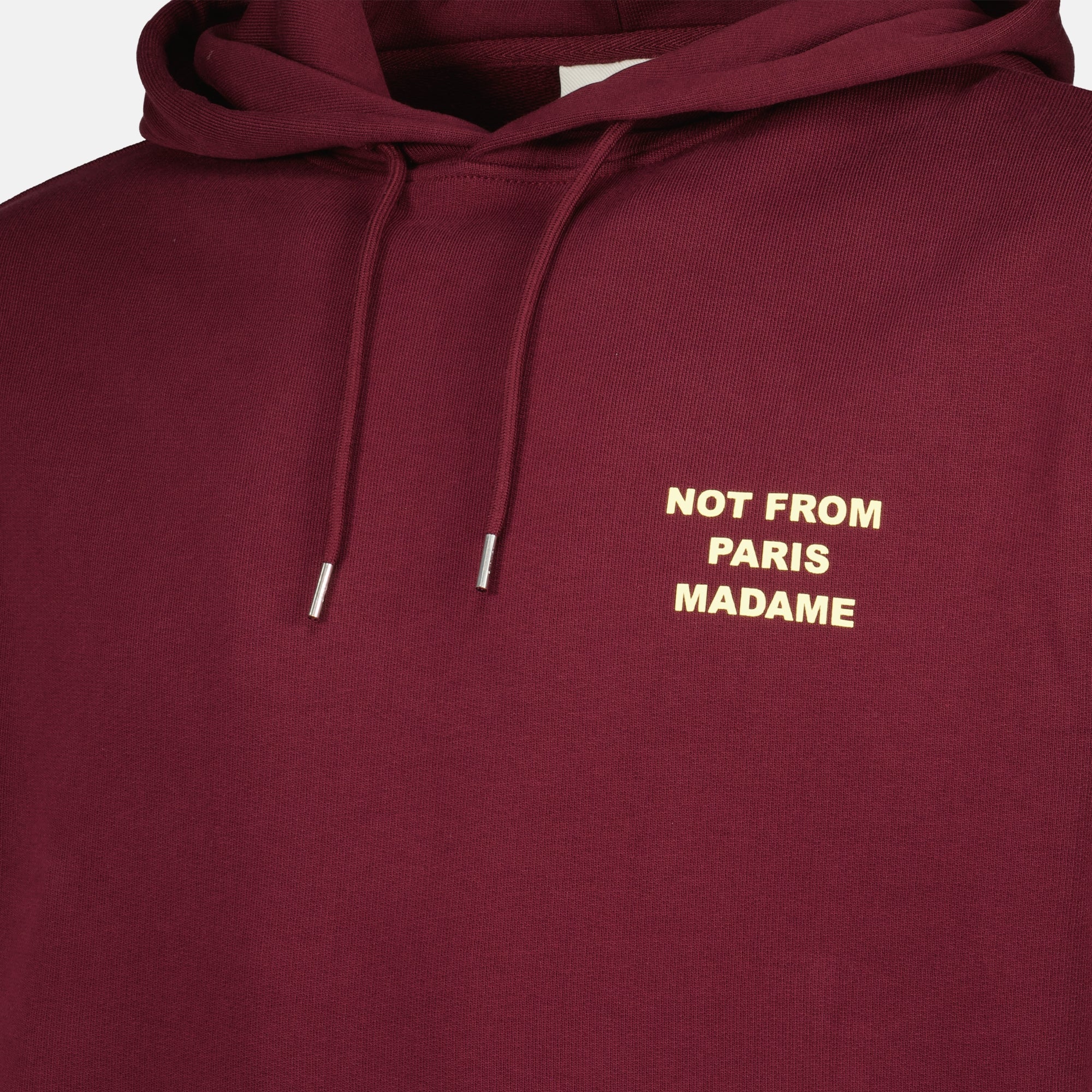 Drôle de Monsieur hoodie, bordeaux sweatshirt, slogan hoodie, fall winter fashion, men's casual wear