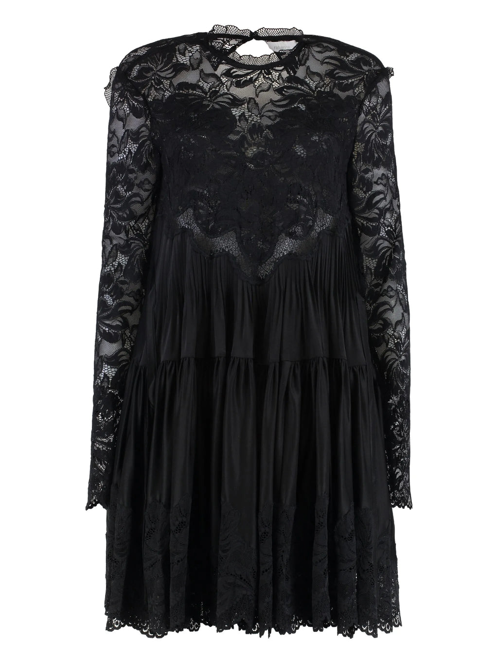 Image of Short Lace Dress by Rabanne for Women - Season Autumn-Winter 2025 - Model View 1