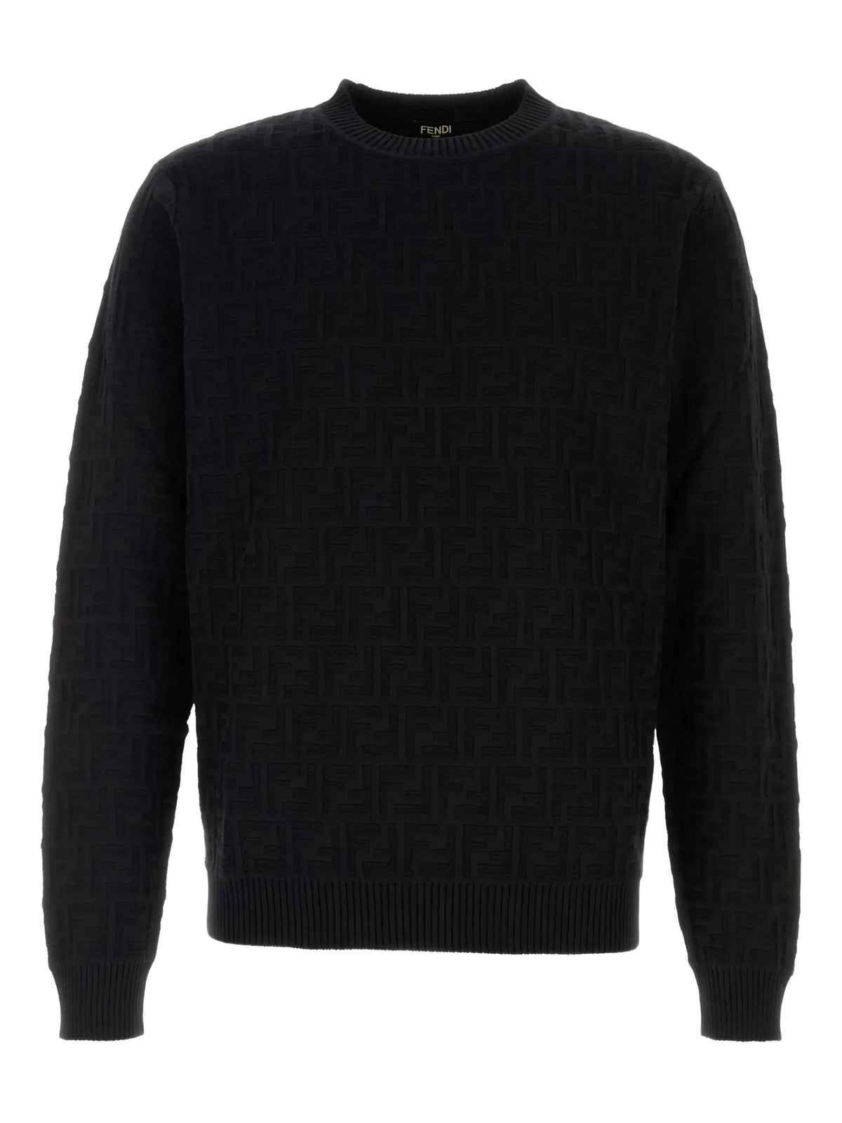 Image of FF Black Sweater by Fendi for Men - Season Autumn-Winter 2025 - Model View 1
