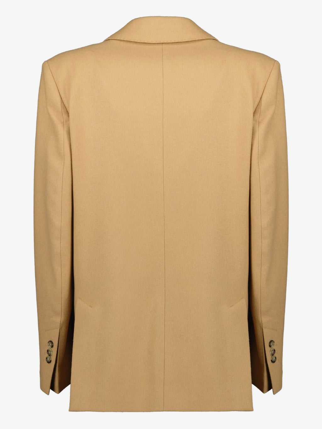 Image of Beige Wool Blazer by Ami PARIS for Women - Season Autumn-Winter 2025 - Model View 2