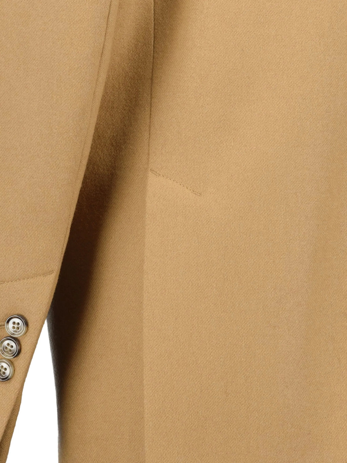 Image of Beige Wool Blazer by Ami PARIS for Women - Season Autumn-Winter 2025 - Model View 4