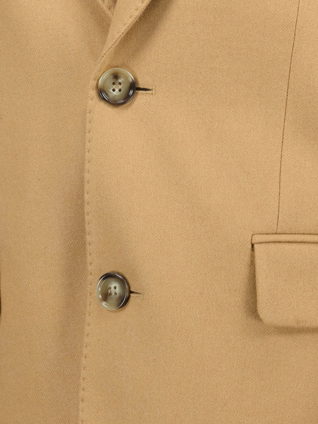 Image of Beige Wool Blazer by Ami PARIS for Women - Season Autumn-Winter 2025 - Model View 3
