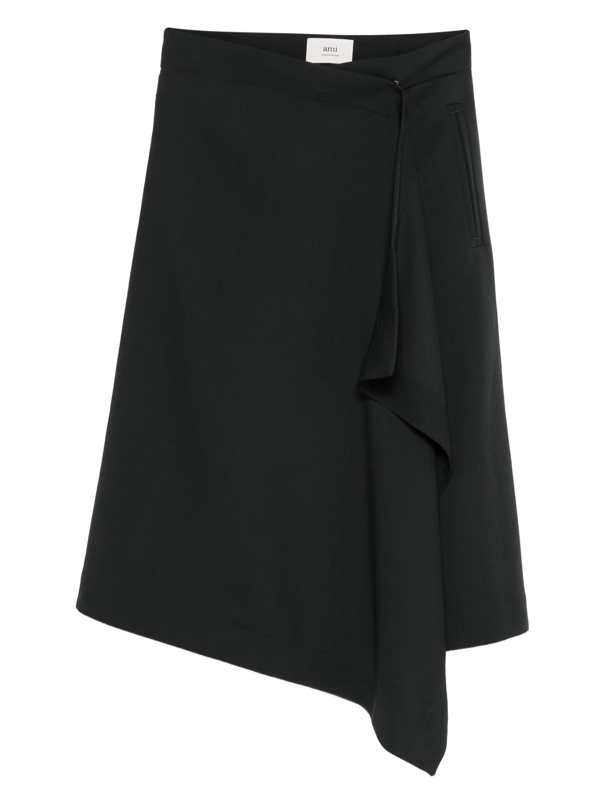 Image of Wool Wrap Skirt by Ami PARIS for Women - Season Autumn-Winter 2025 - Model View 1