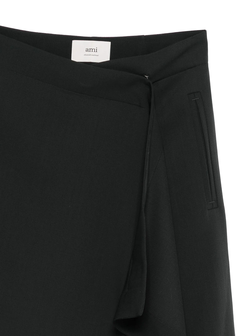 Image of Wool Wrap Skirt by Ami PARIS for Women - Season Autumn-Winter 2025 - Model View 3