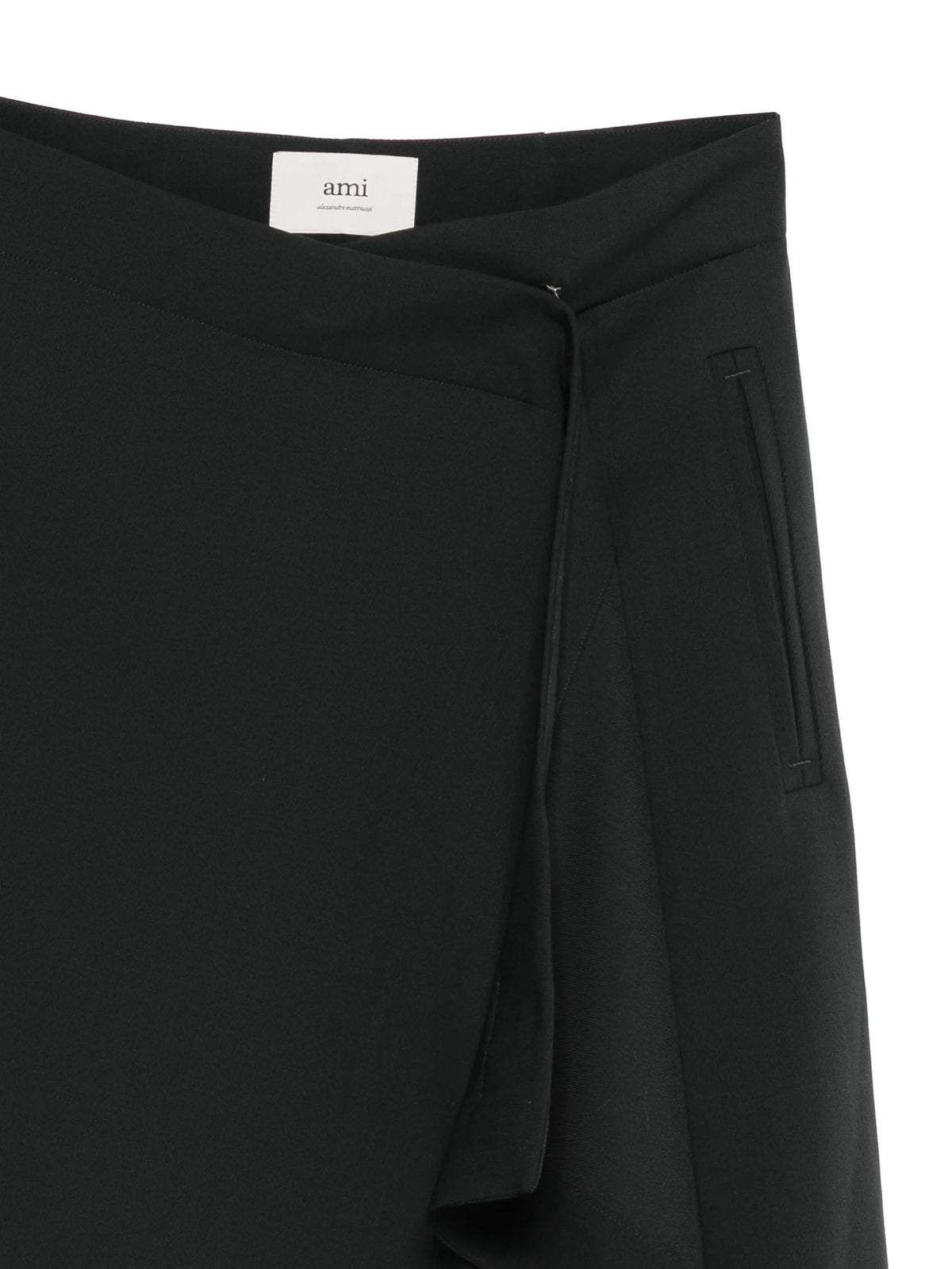 Image of Wool Wrap Skirt by Ami PARIS for Women - Season Autumn-Winter 2025 - Model View 3
