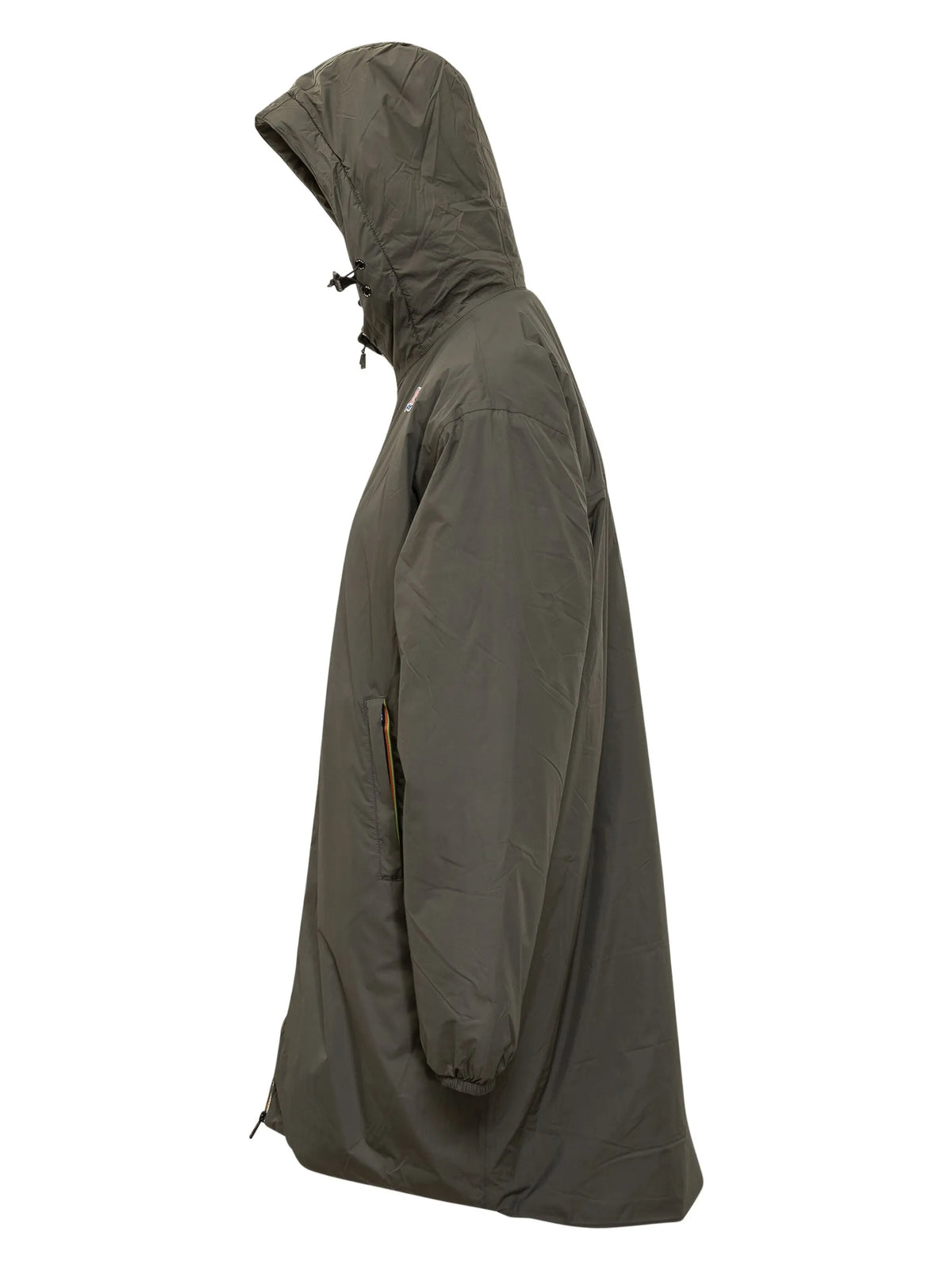 Image of Le Vrai 4.0 Eiffel Orsetto Kaki Parka by K-Way for Unisex - Season Autumn-Winter 2025 - Model View 2