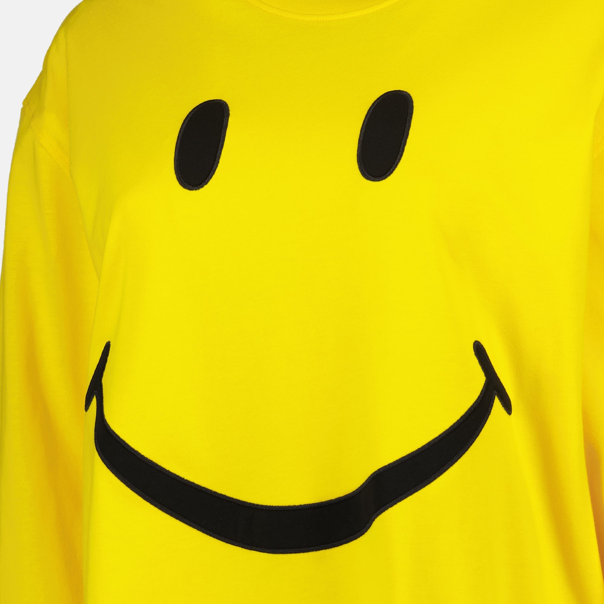 Moschino T-shirt, Smiley print, oversized T-shirt, cotton casual wear, Autumn-Winter collection