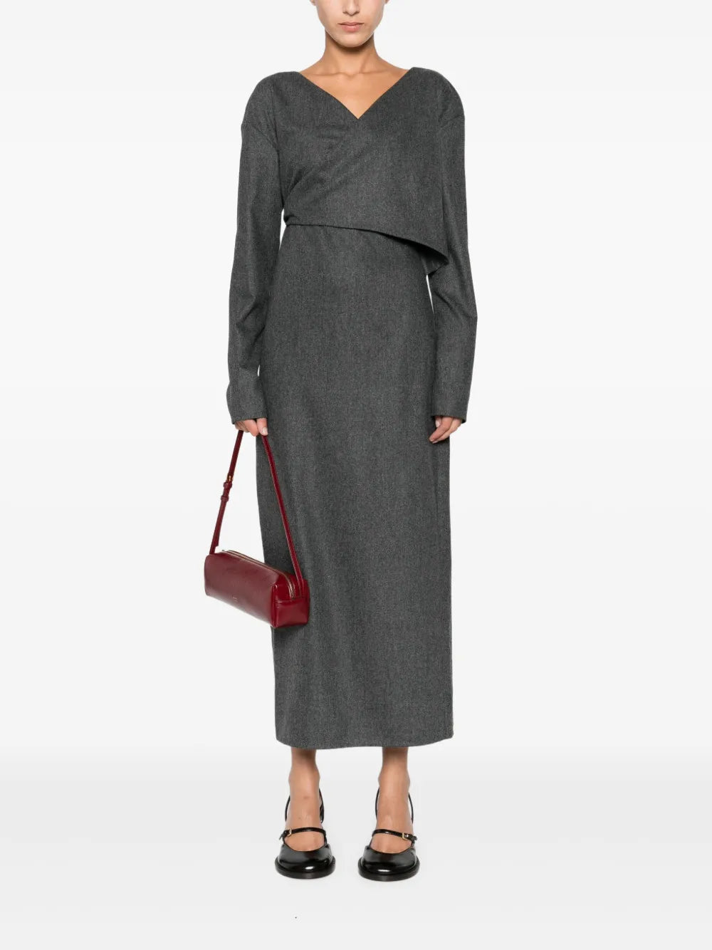 knee length dresses for ladies Khaite Genesis Off-The-Shoulder Knit Dress