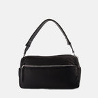 Ami Paris bag, black nylon bag, unisex accessory, adjustable strap bag, functional fashion