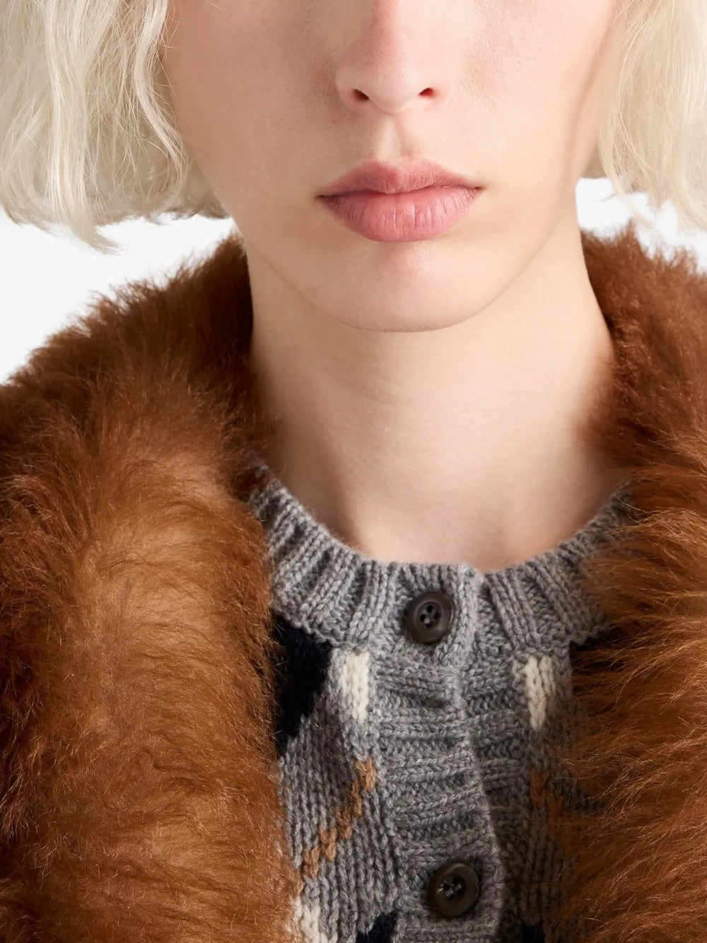 Cardigan in Lana a Quadri